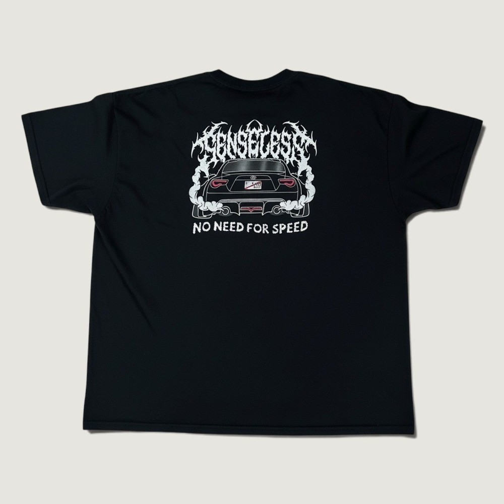 Senseless No Need For Speed Toyota GT86 T-Shirt Black 2XL Gildan Softstyle